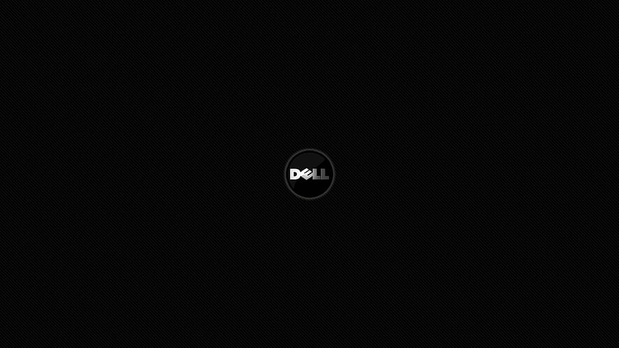 Minimalist Dell Logo on Black Background HD wallpaper