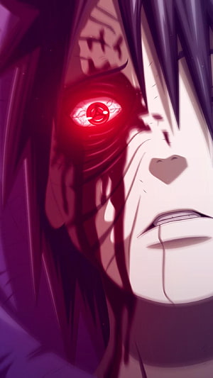 Madara Uchiha Sharingan Anime Character Portrait HD phone wallpaper