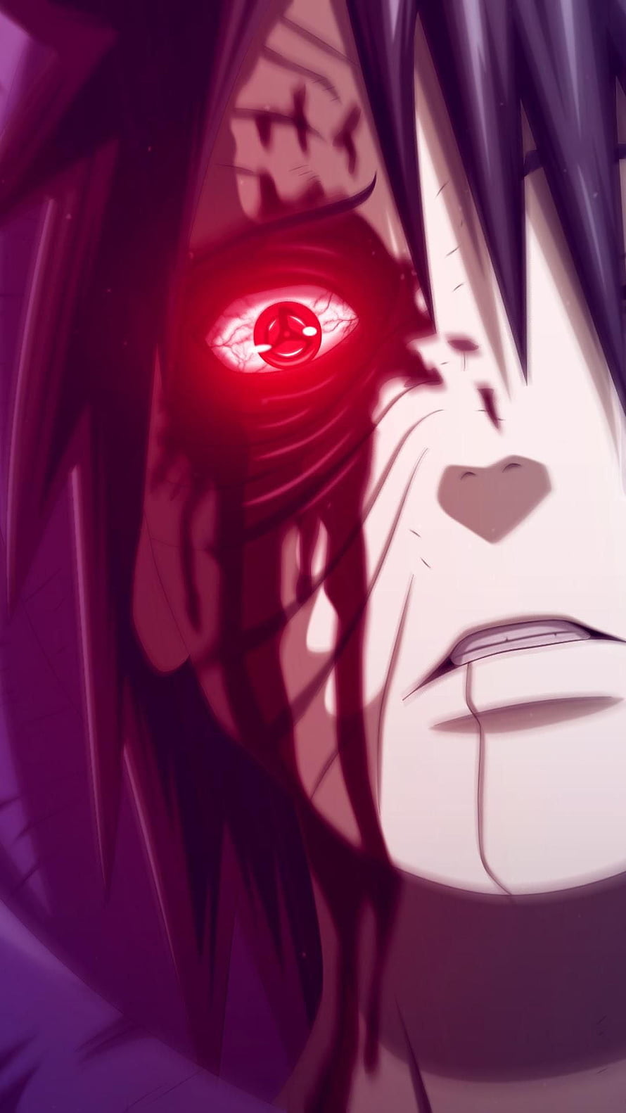 Madara Uchiha Sharingan Anime Character Portrait HD phone wallpaper