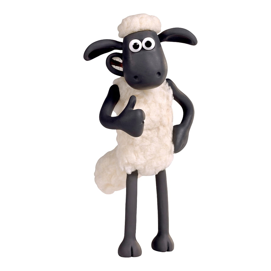 Shaun the Sheep Claymation Character Giving a Thumbs Up on White Background HD phone wallpaper