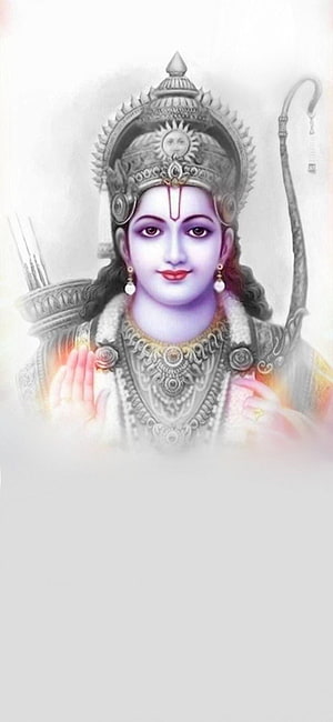 Lord Rama with Bow and Arrow Hindu Mythology Portrait HD phone wallpaper