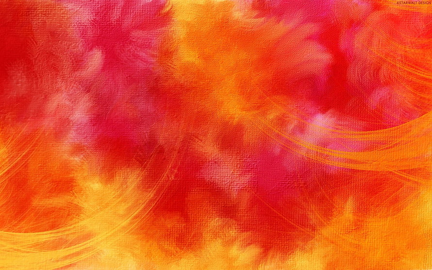 Vibrant Abstract Canvas Texture With Warm Orange And Crimson Swirls HD wallpaper