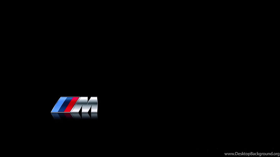 BMW M Logo on Black Background with Reflection HD wallpaper