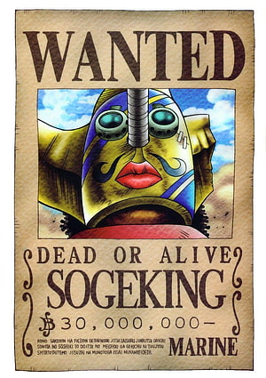 Sogeeking Wanted Poster One Piece Anime Character Illustration HD phone wallpaper