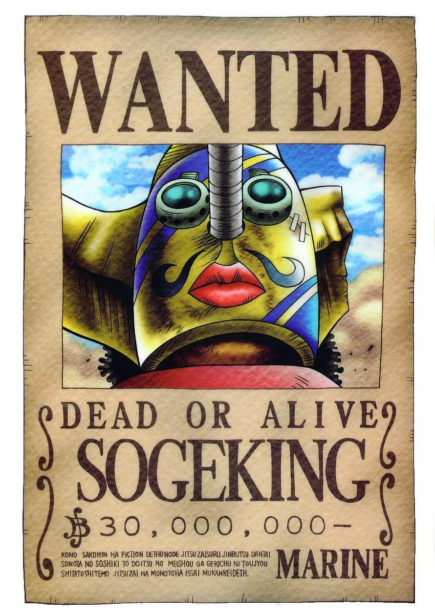 Sogeeking Wanted Poster One Piece Anime Character Illustration HD phone wallpaper