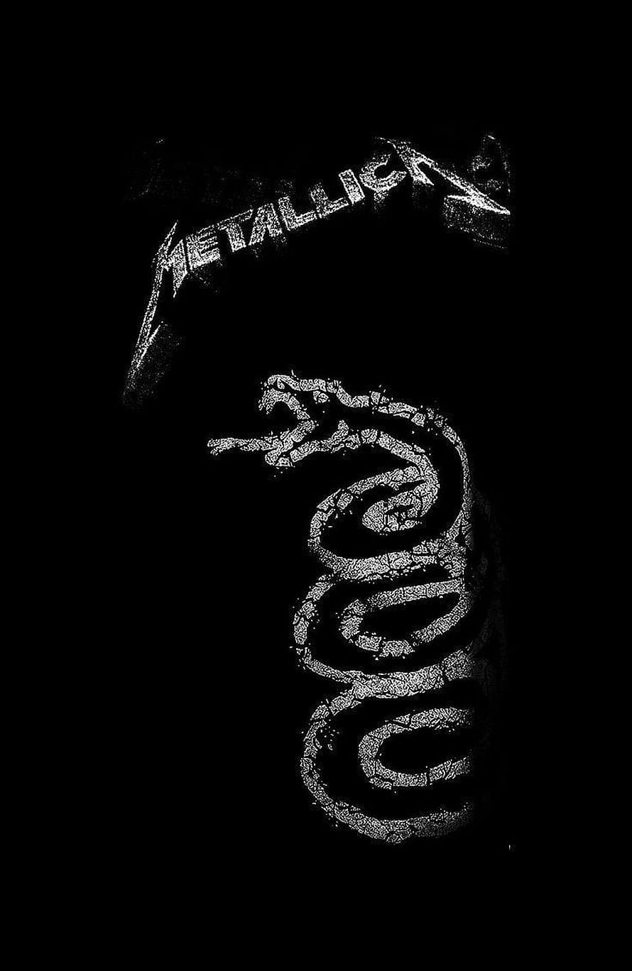 Metallica Black Album Logo on Dark Background HD phone wallpaper