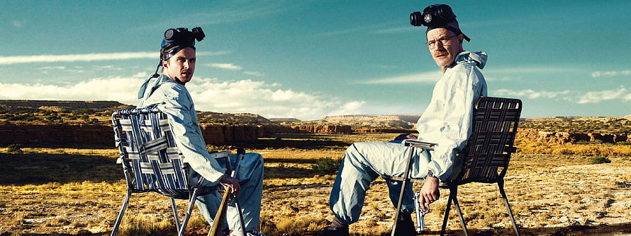 Breaking Bad Walter White and Jesse Pinkman in Desert Chairs, Breaking Bad Dual Screen, Military Dual Screen HD wallpaper