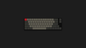 Minimalist Mechanical Keyboard with Red Accent Key on Dark Background HD wallpaper