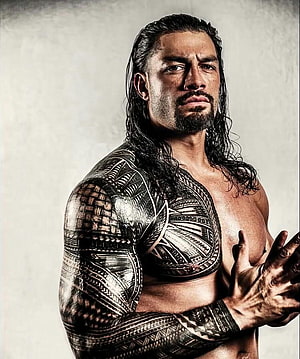 Roman Reigns WWE Superstar Portrait With Tribal Tattoos And Long Hair, Roman Reigns . WWE superstar Roman Reigns. Roman Reigns pics . Roman. in 2020. Roman reigns tattoo, Roman reigns shirtless, Roman reigns HD phone wallpaper