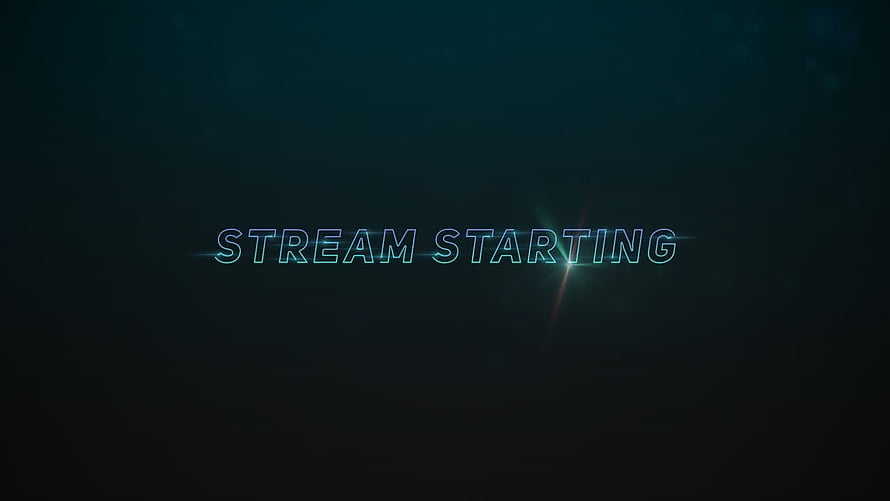Glowing Stream Starting Soon Screen with Neon Text and Lens Flare on Dark Background HD wallpaper