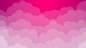 Cute Pink Clouds Gradient Background with Soft Pastel Tones and Layered Fluffy Shapes HD wallpaper