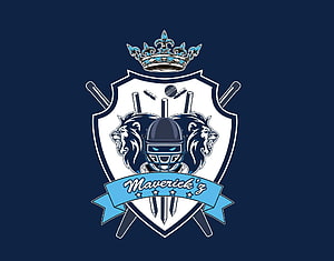 Mavericks American Football Team Logo with Lions and Helmet HD wallpaper