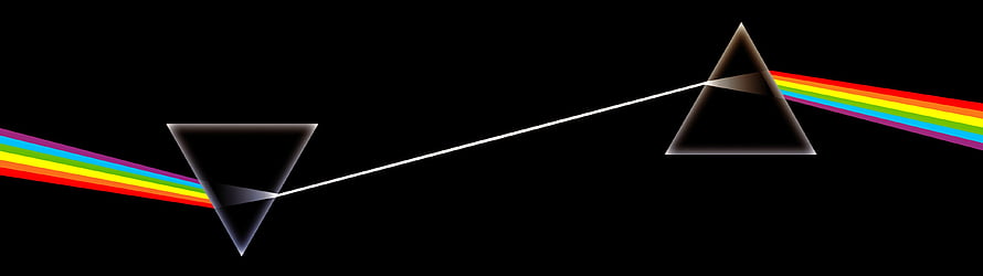 Prism Light Refraction Rainbow Spectrum on Black Background HD wallpaper