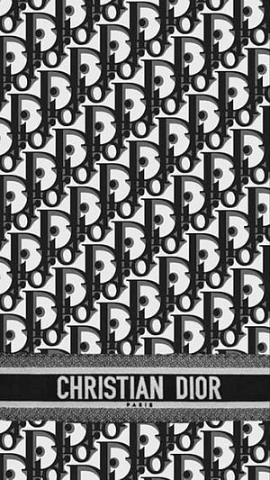 Christian Dior Oblique Monogram Pattern Black and White Luxury Fashion Wallpaper HD phone wallpaper