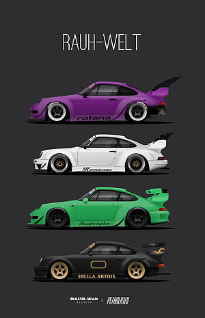 Rauh-Welt Begriff Porsche 911 Widebody Concept Art Collection HD phone wallpaper