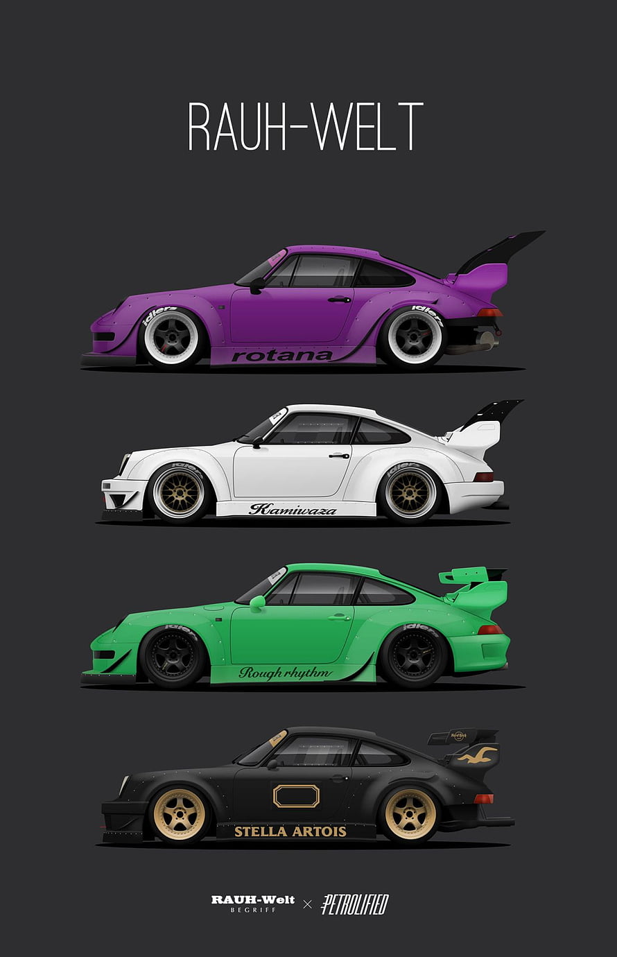 Rauh-Welt Begriff Porsche 911 Widebody Concept Art Collection HD phone wallpaper