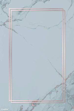 Elegant Rose Gold Rectangle Frame on Light Blue Marble Texture Background HD phone wallpaper