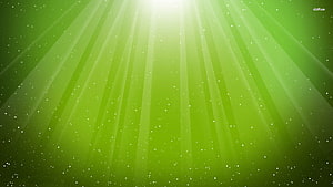 Radiant Green Light Rays with Floating Particles Abstract Background HD wallpaper