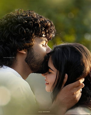 Romantic Couple Portrait With Man Kissing Woman On Forehead In Golden Hour Light, Hridayam Movie Stills, And Hridayam Posters HD phone wallpaper