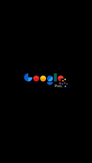 Google Pixel Minimalist Logo on Black Background HD phone wallpaper