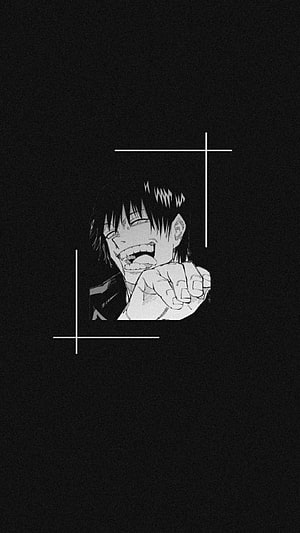 Toji Fushiguro Anime Character Black and White Manga Illustration HD phone wallpaper