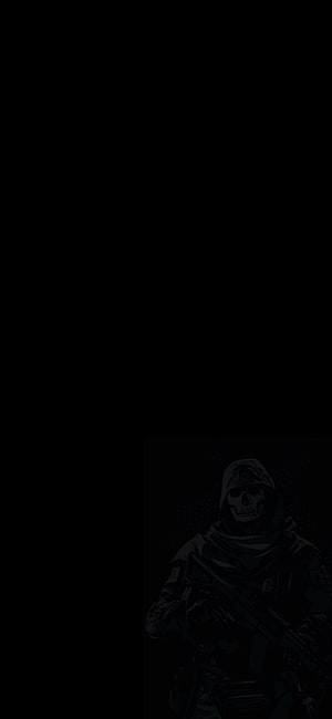 Call of Duty Mobile Ghost Soldier in Dark Tactical Gear with Rifle HD phone wallpaper
