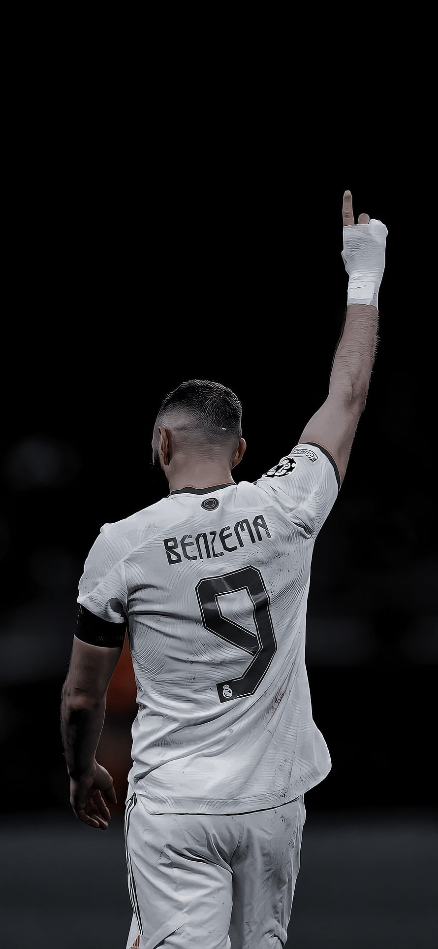 Karim Benzema Real Madrid Number 9 Jersey Back View Celebration HD phone wallpaper