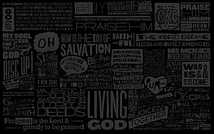 Christian Typography Wall Art with Bible Verses and Faithful Words on Dark Background HD wallpaper