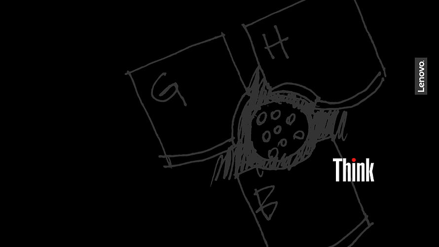 Lenovo ThinkPad Black Minimalist Sketch Wallpaper HD wallpaper
