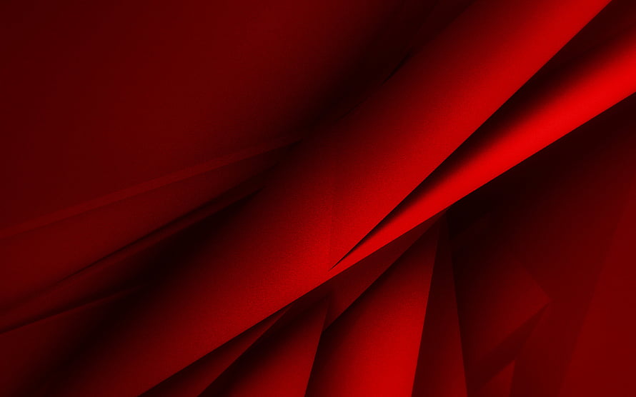 Deep Crimson Abstract Geometric Background with Layered 3D Textures and Sharp Diagonal Folds HD wallpaper