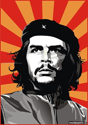 Che Guevara Pop Art Portrait With Red Sunburst Background HD phone wallpaper