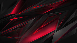Abstract Geometric Red and Black Neon Lines Wallpaper HD wallpaper