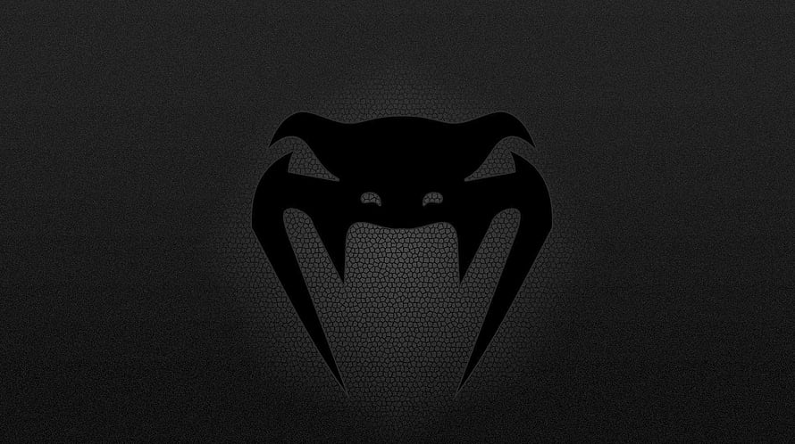 Venum MMA Black Cobra Logo on Dark Textured Background HD wallpaper