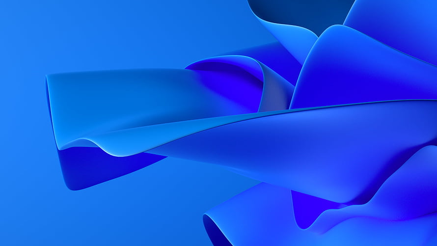 Windows 11 Blue Abstract Flowing Ribbon 3D Wallpaper HD wallpaper