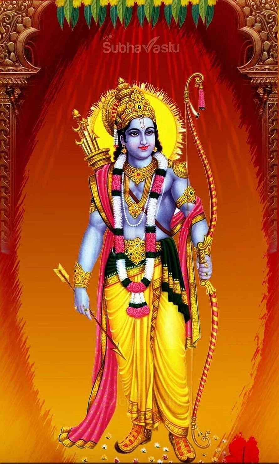 Lord Rama Hindu Deity Wallpaper with Bow and Arrow HD phone wallpaper