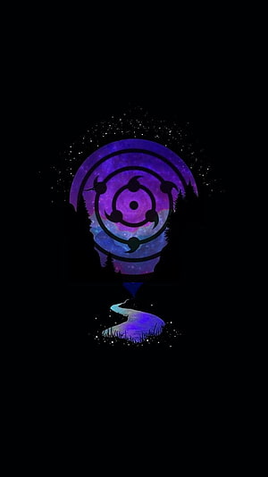 Naruto Infinite Tsukuyomi Moon Wallpaper - Purple Galaxy Forest Night Scene HD phone wallpaper