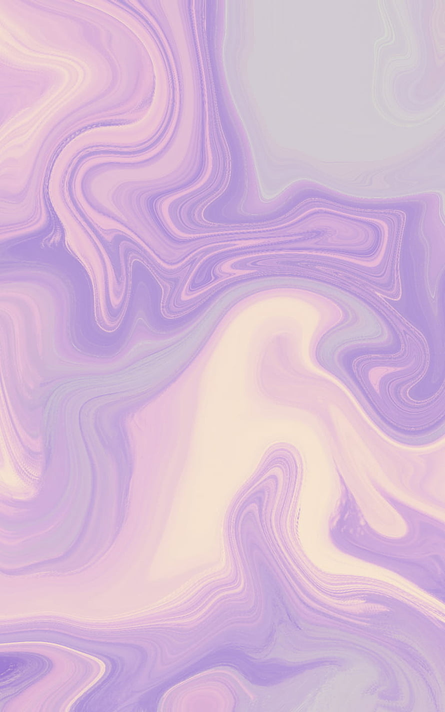 Lilac Marble Aesthetic Wallpaper with Soft Lavender and Cream Swirls HD phone wallpaper