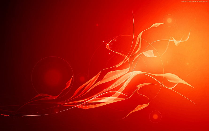Abstract Red and Orange Flowing Lines Wallpaper HD wallpaper
