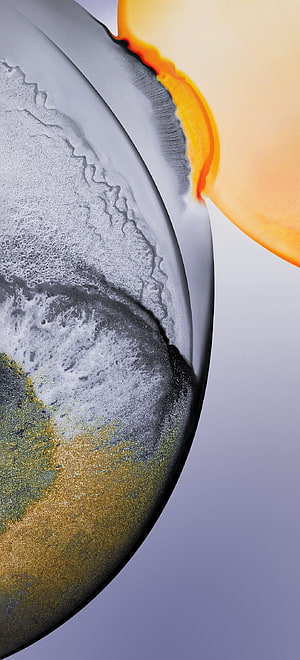 Abstract Fluid Art Wallpaper Featuring Orange, Grey, and Gold Liquid Swirls HD phone wallpaper