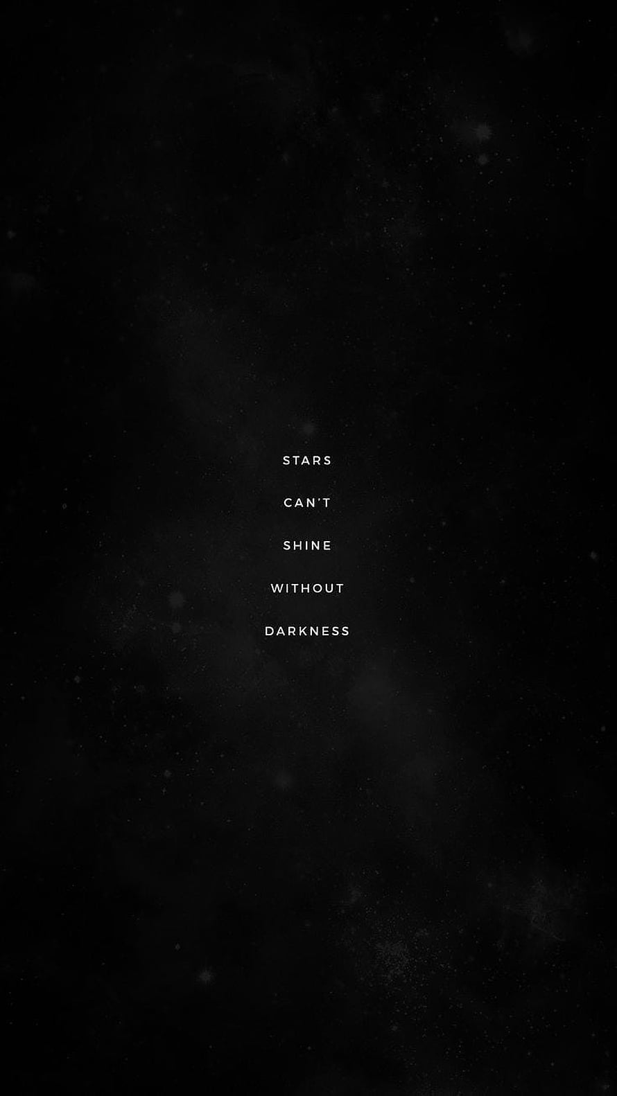 Stars Can't Shine Without Darkness Minimalist Quote Wallpaper HD phone wallpaper