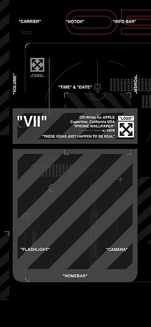 Off-White iPhone Wallpaper with Industrial Design Elements and Technical Diagrams HD phone wallpaper