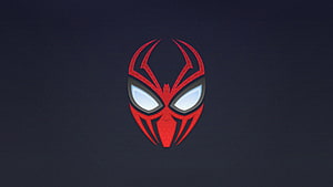 Miles Morales Spider-Man Mask Minimalist Dark Background, Spiderman Logo - & Background , Spider Man Logo HD wallpaper