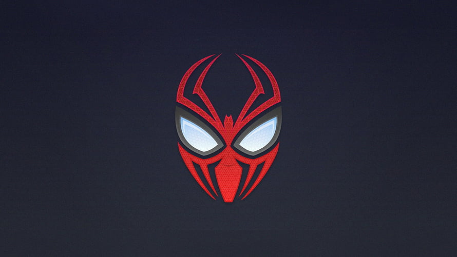 Miles Morales Spider-Man Mask Minimalist Dark Background, Spiderman Logo - & Background , Spider Man Logo HD wallpaper
