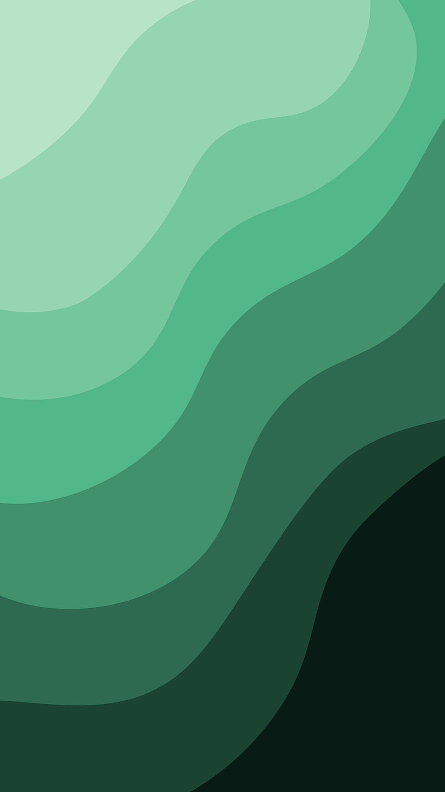 Abstract Green Gradient Waves Wallpaper HD phone wallpaper