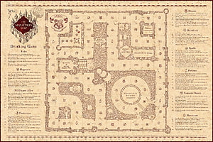 Harry Potter Marauder's Map Board Game Layout with Hogwarts Castle and Quidditch Pitch HD wallpaper