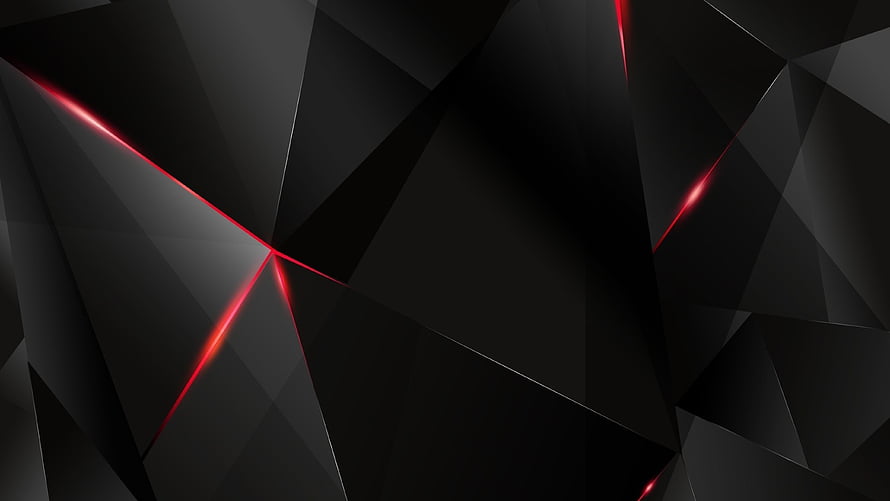Abstract Dark Geometric Background With Glowing Red Light Lines HD wallpaper