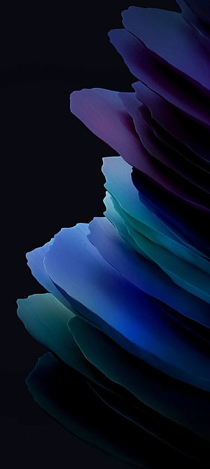 Abstract Blue and Purple Layered Waves Wallpaper HD phone wallpaper