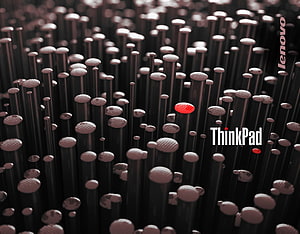 Lenovo ThinkPad Abstract Technology Wallpaper with Red Accent Pin HD wallpaper