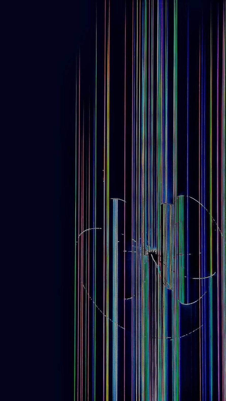 Vertical RGB Glitch Art with Digital Distortion and Chromatic Aberration on Dark Background HD phone wallpaper