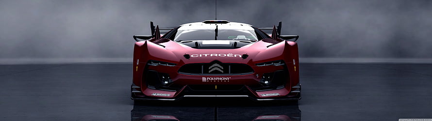Citroen GT Race Car Front View in Dark Studio Setting HD wallpaper